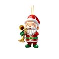 thumbnail image 7 of AMARHH Santa Claus Hanging Ornaments, 3D Flat Plastic Christmas Decorative Pendants, Hanging Decor Holiday Party Gifts for Christmas Tree Decor, 7 of 7