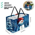 thumbnail image 2 of Snowman Large Capacity Reusable Foldable Oxford Cloth Easter Basket Tote Bag Shopping Bags Decorative Box, 2 of 7