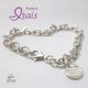 thumbnail image 2 of Pulsera de plata Ley 925 auntentica, modelo IRAIS, largo 18 cm, 2 of 6