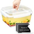 thumbnail image 1 of + ETIQUETAS ADICIONALES. Recipiente de vidrio para almacenamiento de alimentos de 6500 ml con tapa, 1 of 8