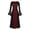 Wine, variant on breaise Medieval Victorian Dress for Women 2024 Vintage Gothic Flare Long Sleeve Maxi Dresses Renaissance Color Block Lace Up Dress