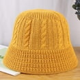 thumbnail image 4 of CoCopeaunts Women Bucket Hat Winter Thickness Fashion Knit Cloche Hat Solid Color Warm Crochet Cap for Outdoor Sport Walking, 4 of 8