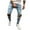 Light Blue, variant on WEAIXIMIUNG Black Pants Men Casual Wide Leg Male Jeans Ripped Slim Pants Trousers and Trousers