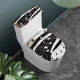 thumbnail image 3 of HELLHERO Polyester Fabric Bathroom Toilet Cover Set Toilet Dust Cover Set Soft Stretch Elastic Bottom Reusable Universal for U-Shaped Piano Keyboard, 3 of 8