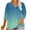 Blue, variant on Womens 3/4 Sleeve Shirts Crew Neck T Shirts for Women Plus Size Cute Tops for Women Summer Shirts for Women Loose Fit Under 5 Dollars Free Shipping