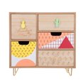 thumbnail image 4 of 1Pc Wooden Desktop Storage Cabinet Jewelry Cosmetics Holder Sundries Container, 4 of 6