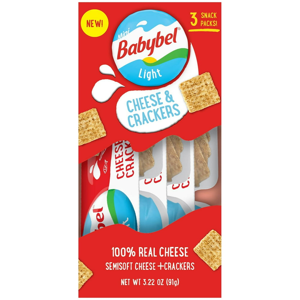 Mini Babybel Light Cheese with Multi Grain Cracker 3pk