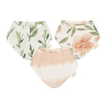 Crane Baby Parker 3-Piece Muslin Baby Bib Set - 100% Cotton