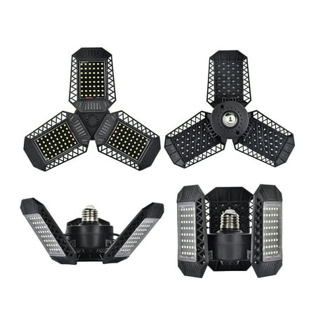 

60W Led Garage Lamp Deformable Shop Light Ceiling Trefoil Garage Lamp For Basement Warehouse Factory