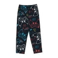 thumbnail image 4 of Sigee Joystick Gamepad Print Women's Soft Pajama Pants - Breathable and Comfortable Lounge Sleep Bottoms with Elastic Waistband and Pockets-X-Large, 4 of 9
