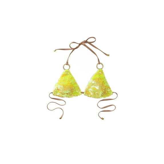 Beach Bunny Sirens Song Yellow Triangle Top G1474T1-YELW Yellow / X-Small