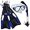 Transparent Blue, variant on Promate Snorkeling Scuba Diving Purge Mask Snorkel Fins Gear Set/ SCS0072