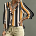 thumbnail image 4 of Womens Polka Dot Lace Up Blouses Summer Casual Loose Flowy Tops Shirts Floral Blouses Work Shirts, 4 of 5