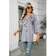 thumbnail image 5 of Zeagoo Quarter Sleeve Tops for Women Tunic Blouses V Neck Tee Shirts Tunics Blouses for Women, 5 of 6
