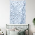 thumbnail image 4 of Boy's Tapestry, Teddy Bears on Blue Backdrop Holding Hearts Baby Shower Theme Toddler, Wall Hanging for Bedroom Living Room Dorm Decor, 60W X 80L Inches, Baby Blue Cadet Blue White, by Ambesonne, 4 of 5