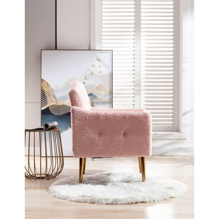 Pink mid century modern chair deals