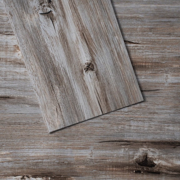 Self Adhesive Vinyl Floor Tiles 36 x 6 inch, 36 Tiles 0.62mm Thick Peel & Stick, Vintage Wood Grain DIY Flooring for Kitchen, Dining Room, Bedrooms & Bathrooms, Easy for Home Decor