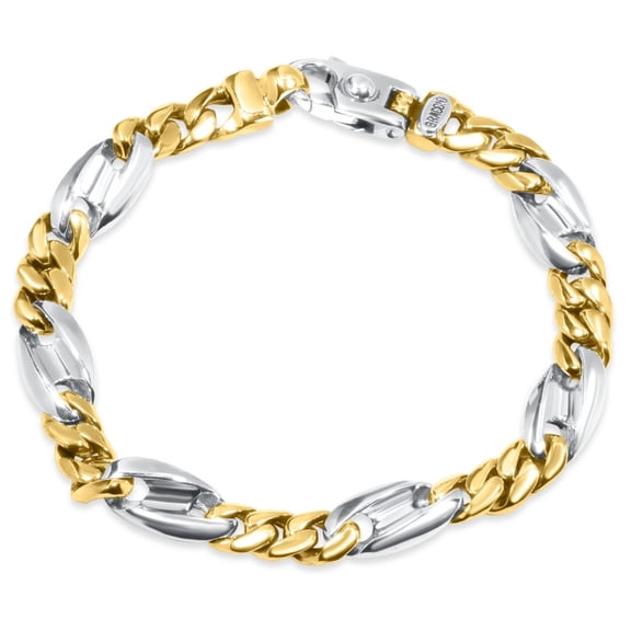 Pompeii Men's Figaro Link 14k Gold (51gram) or Platinum (82gram) 9.5mm Bracelet 8" (,)