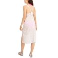 thumbnail image 3 of MIKEN SWIM Women's Ivory Animal Print Textured Slit Dress Deep V Neck Metallic Lurex Swimsuit Cover Up L, 3 of 7