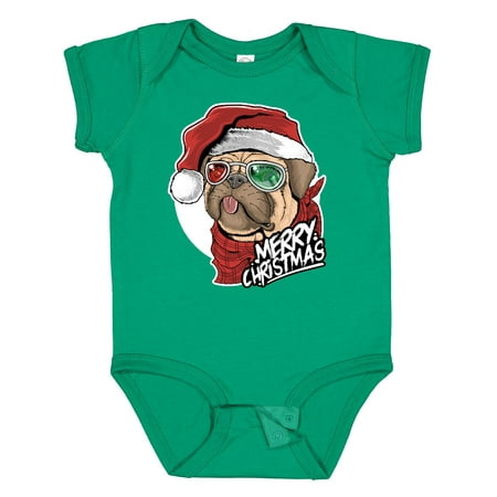 

Inktastic Merry Christmas Pug Gift Baby Boy or Baby Girl Bodysuit