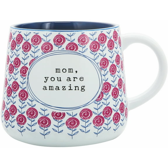 Pavilion Gift Company - Mom - 18-ounce Stoneware Mug, Mothers Day Gift, Mom Mother Coffee Cup, 1 Count