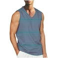 thumbnail image 2 of Agkizg Men's Casual Vests Stripe Print V Neck Sleeveless Fashion Daily Wear Top, 2 of 4