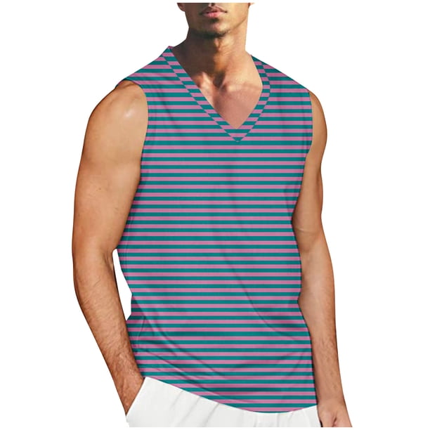 Hombres Casual Moda Sólido Cuello en V Deportes sin Mangas