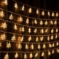 thumbnail image 1 of 40 luces LED de Navidad de 20 pies con copos de nieve, luces de hadas, 8 modos, impermeables, extensibles para interior, exterior, boda, cumpleaños, árbol de Navidad, decoración de jardín (blanco) Adepaton CZJJ-HY89-1, 1 of 5