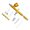 Gold, variant on Professional Double Action for General-Purpose Art-and-Craft Project Cake Decorating Makeup Art Nails Tool set