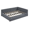 thumbnail image 6 of Aukfa Full Size Daybed with Trundle Bed, Upholstered Sofa Bed Frame, Gray, 6 of 8