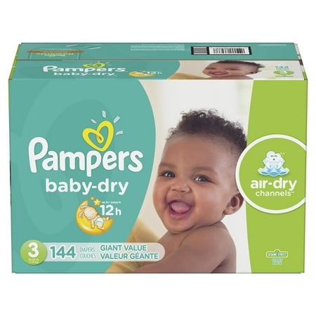 Pampers Baby-Dry Diapers Size 3 144 Count