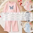 thumbnail image 5 of TOWED22 Kid Toddler Girl Clothes Cute Graphic Print Ruffle Sleeve Top Floral Pants 2PC Fall Winter Girls Outfits Clothing Set,Blue,2-3 Y, 5 of 8