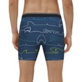 thumbnail image 2 of Men's Boxer Briefs, Shark (2) Soft and Breathable Mens Underwear Boxer Briefs With Widen Waist, 2 of 5