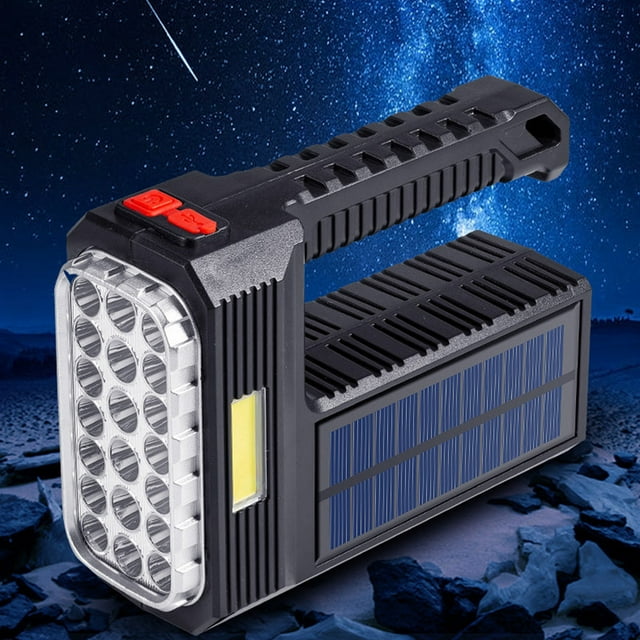 NARABB Hot Sale 20 Light Portable Searchlight Charging USB Charging Bright Outdoor With Side Lights New Solar Flashlight