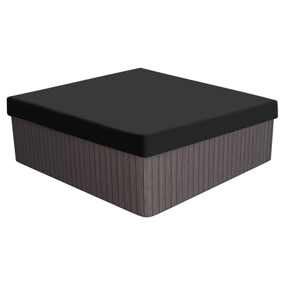 Unique Bargains 90.9x90.9x11.8' Square Hot Tub Cover 210D Oxford Waterproof SPA Cover Protector, Black