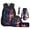 Black Galaxy Wolf, variant on 5 Piece Kids Backpack And Lunch Box Set Magic Dinosaur Water-Resistant Bookbag with Padded Straps, Includes Pencil Case, Water Bottle Bag and Keychain for Back to School