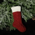 thumbnail image 6 of WREESH Christmas Stockings Christmas Decorations Christmas Splicing Stocking Wool Pendant Christmas Decorations Gift Bag Socks Wine, 6 of 8