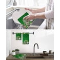 thumbnail image 5 of St. Patrick's Day Kitchen Dish Towels for Drying Dishes Set of 3, Spring Shamrock Gnomes Balloons Flag Green Waffle Weave Microfiber Hand Tea Bathroom Towels Quick Dry & Absorbent Towel 15.7x23.6, 5 of 7