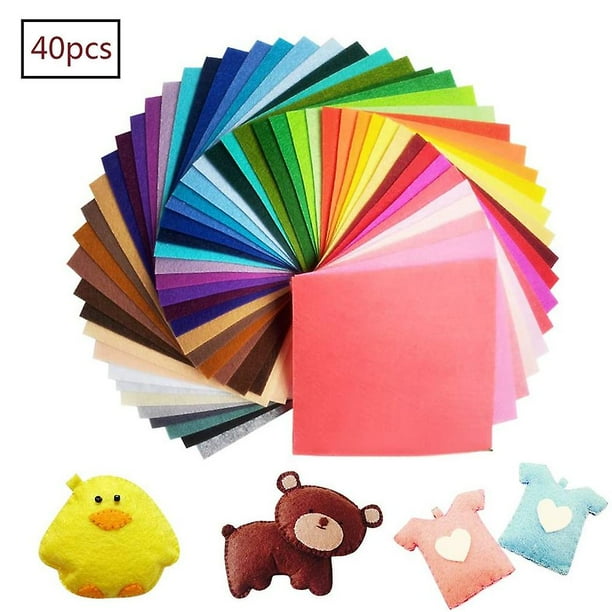 Tela De Fieltro De Colores, Juego De 60 Placas De Fieltro De Colores (20 X 30 Cm Cada Una) Para Manualidades Y Proyectos De Bricolaje