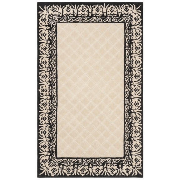 SAFAVIEH Total Performance Ruadhan Floral Area Rug, Black, 4' x 6'