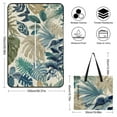 thumbnail image 2 of Tropical Leaf Pattern Cream Background Outdoor Picnic Blanket, Foldable Waterproof Beach Mat, Portable Beach Blanket for Beach Camping, Hiking, Family Concerts, 2 of 8