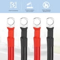 thumbnail image 4 of 2PCS 4 AWG Battery Cable, 1.5ft Battery Inverter Cables with 3/8" Ring Terminals for Marine Solar Boat Car RV, Red Black, 4 of 6