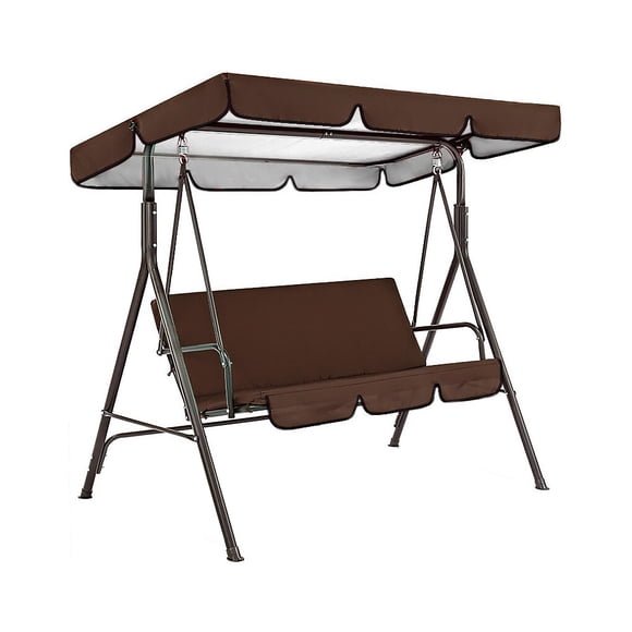 Swing Chair Top Seat Cover Waterproof Canopy Waterproof Sun Shadow Canopy Patio Outdoor Garden Patio Porch Hammock Dust Proof Awning Guard Coffee