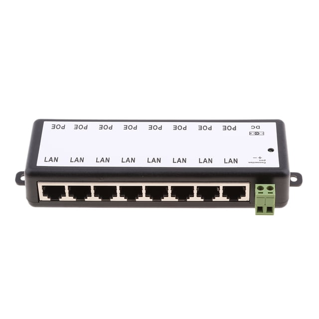 Interruptor de Inyector Sunnimix 8 Puertos POE 12-48v Módulo de Fuente de Alimentación Pasiva para Ethernet Inyector de módulo POE