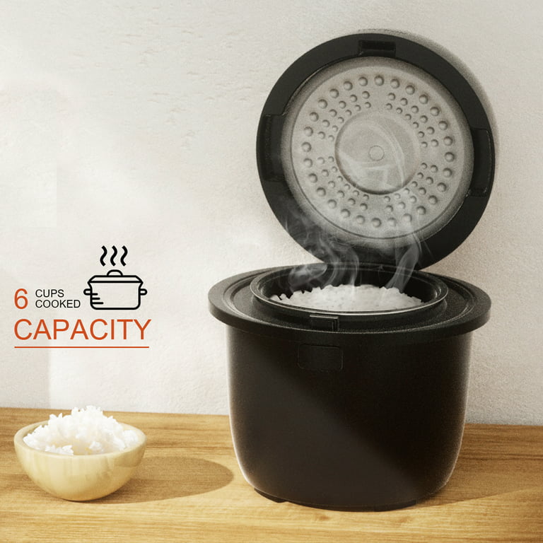 Rice Cooker Small Low Carb, 6-Cup (cooked)Rice Maker, 8-in-1 Rice Cooker with Stainless Steel Steamer, Delay Timer and Auto Keep Warm Feature, Sushi