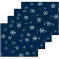 thumbnail image 2 of SKYSONIC Blue Snowflake Cotton Washcloths Set of 6, Highly Absorbent Soft Fingertip Towel for Bathroom, Gym, Hotel and Spa, 12 x 12 Inch, 2 of 7