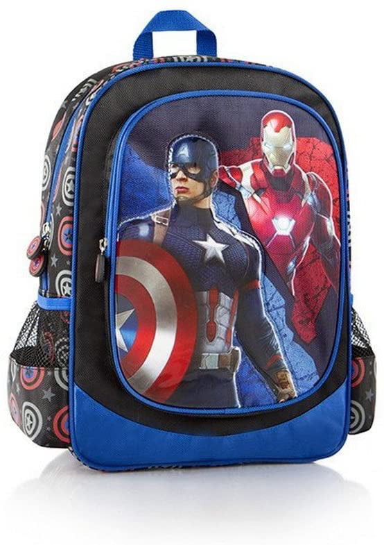 Marvel Comics Civil War Boy's Captain America Iron Man Shiny-Like Backpack NWT 