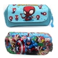 thumbnail image 2 of Estuche de lápices de Los Vengadores de Anime de Disney, bolsa de lápices de Spiderman de doble capa de gran capacidad, papelería para estudiantes, suministros escolares, bolsa Linda Fivean unisex, 2 of 2