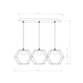 thumbnail image 2 of Horatia 24 in. 3-Light Indoor Matte Black and Satin Gold Finish Chandelier with Light Kit, 2 of 5