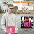thumbnail image 4 of Shockproof Case for Apple iPad mini 6/7, iPad mini 6th 7th Gen Cover, 360 Rotating Stand Translucent Back Cover Shockproof Adjustable Shoulder Strap Kids Friendly with Pencil Holder, Rose, 4 of 12